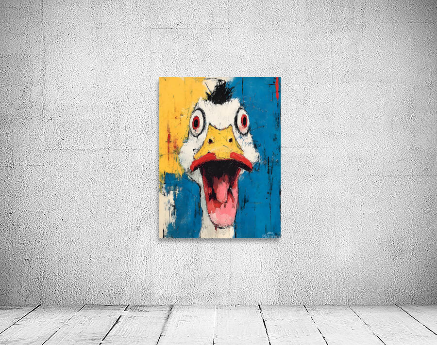 Quack Attack – Abstract Animal Portrait Print Wall Preview