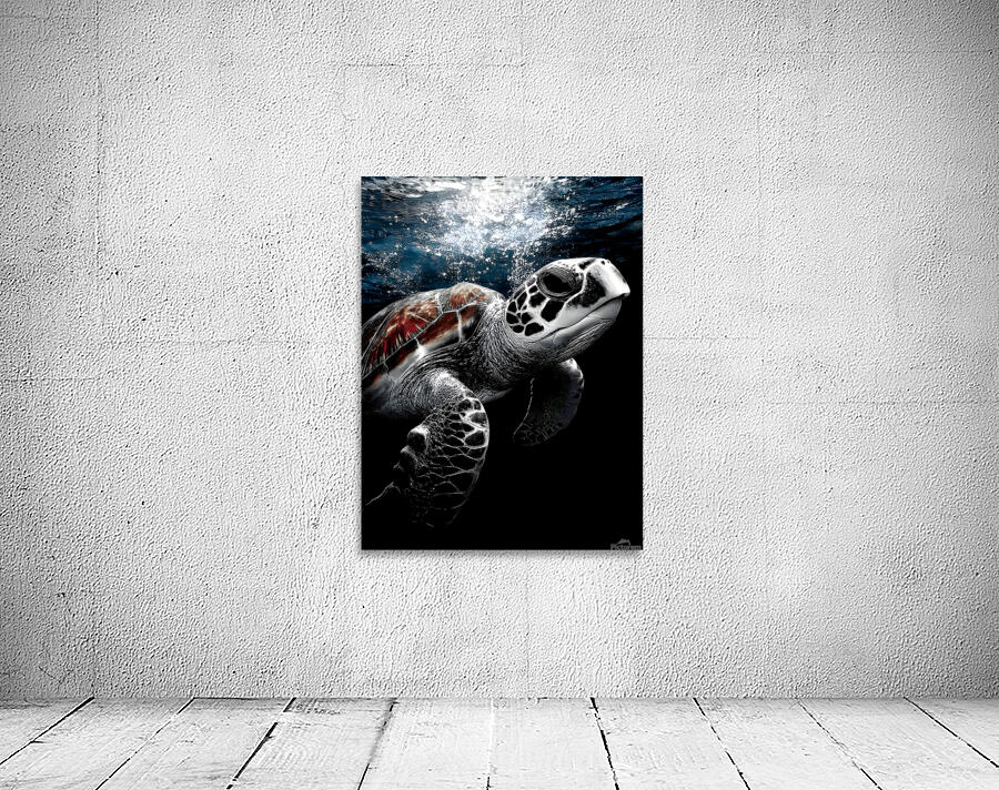 Depthlight – Sea Turtle Print Wall Preview