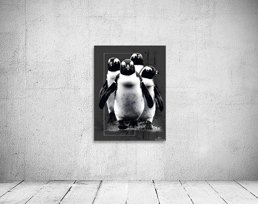 March of the Frost – Penguin Formation Print Wall Preview