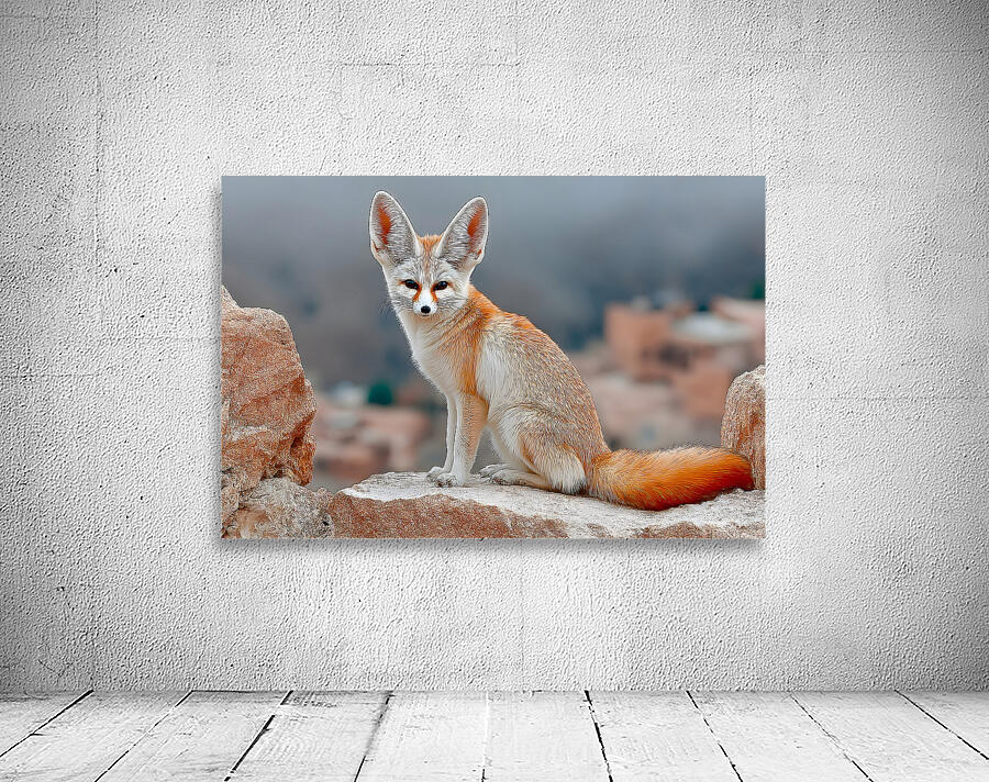 Sand Whisper – Fennec Fox Print Wall Preview