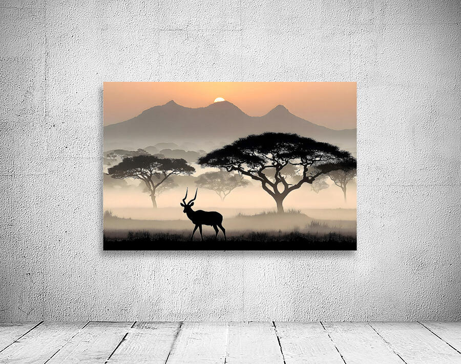 Whispering Plains – Saola Print Wall Preview