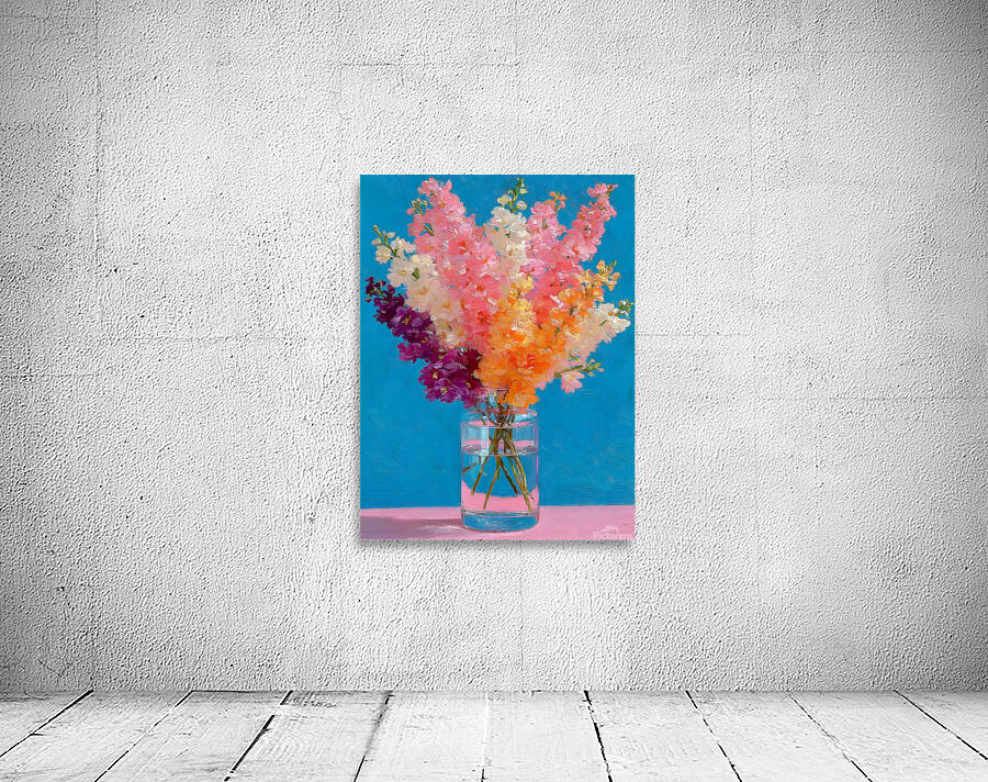 Spectrum Bloom – Multicolor Bouquet Print Wall Preview