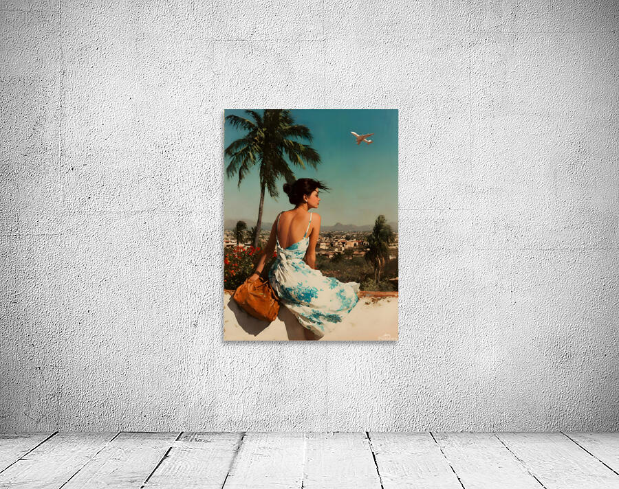 Departure – Retro Travel Muse Print Wall Preview