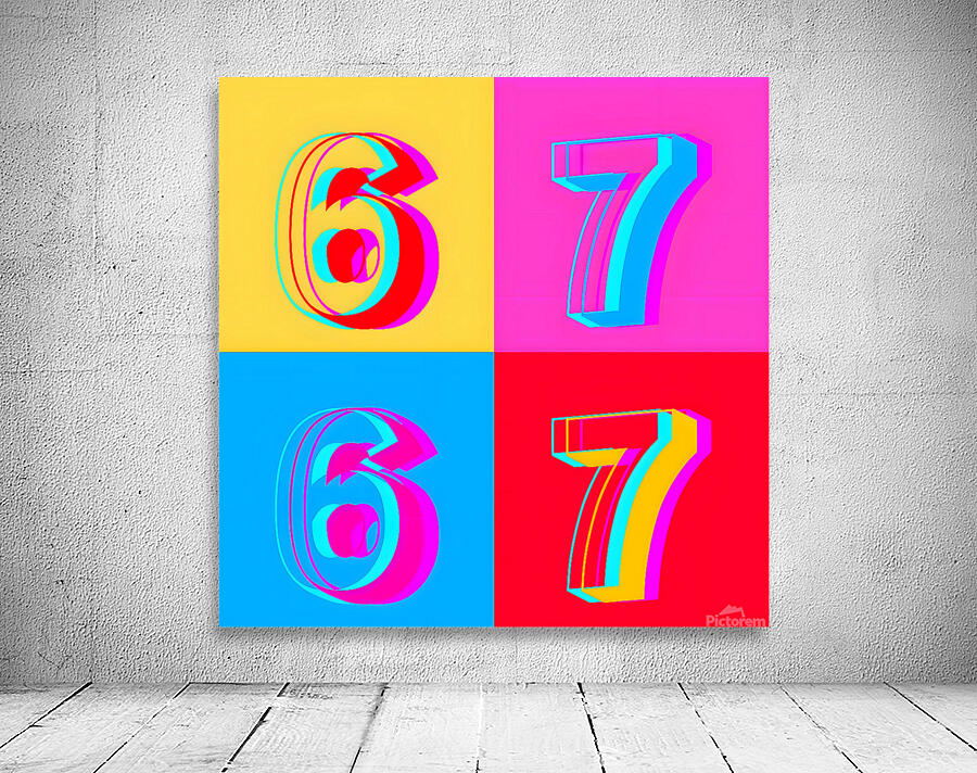 Six Seven – Gen Alpha Pop Art Print Wall Preview