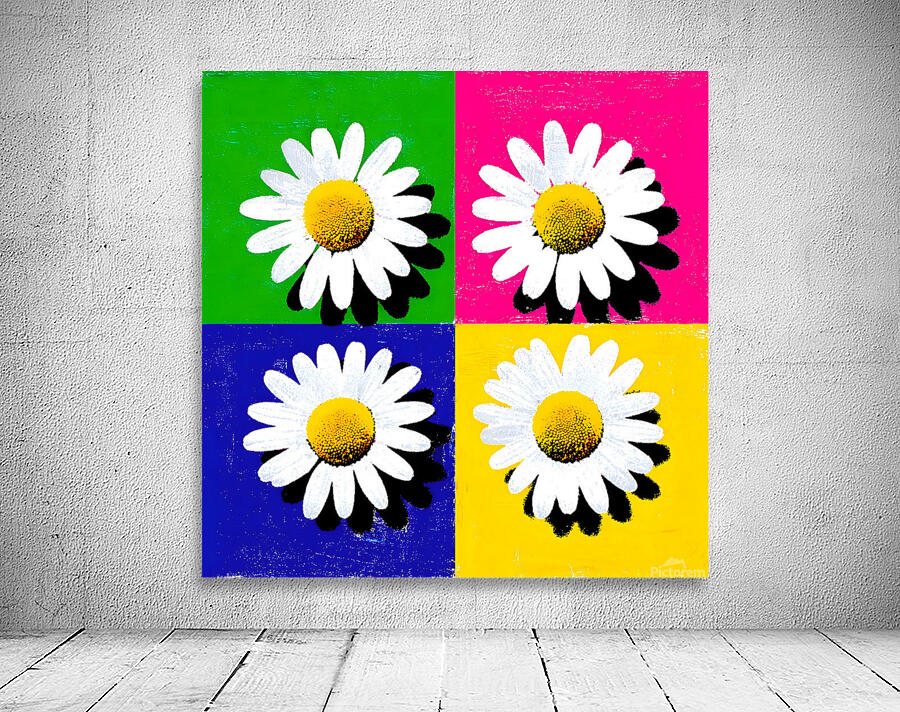 Daisy Days – Color Block Pop Art Print Wall Preview