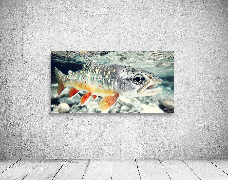 Into the Current – Trout Print Wall Preview