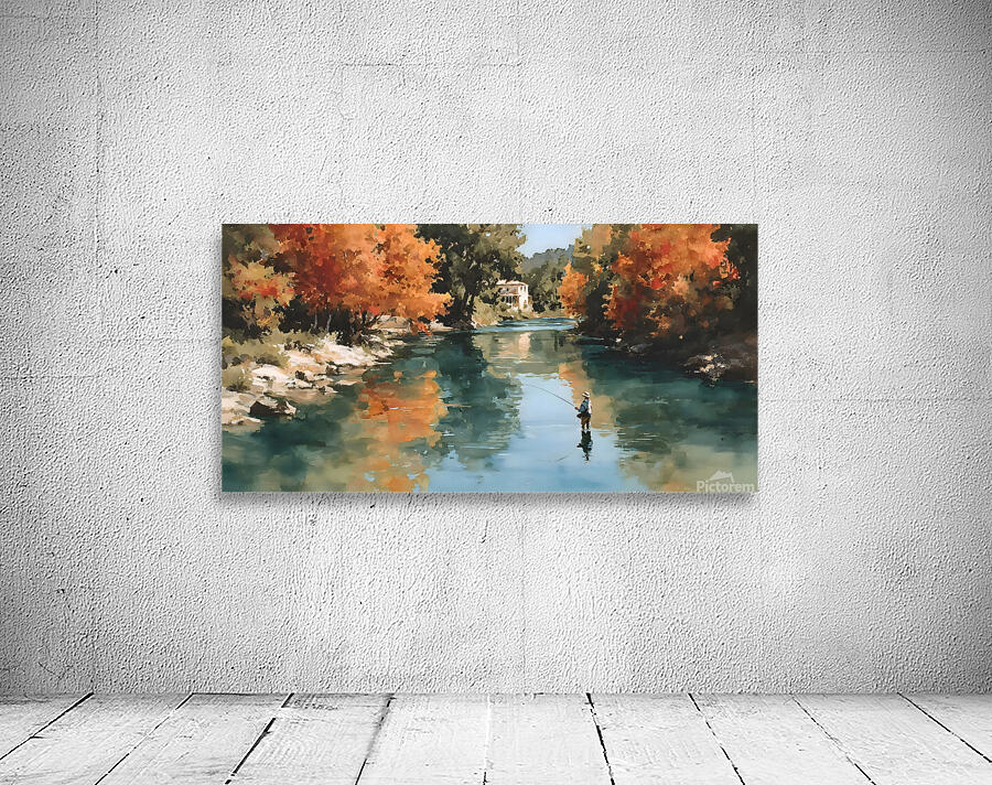 Autumn Drift - River Fly Fishing Print Wall Preview