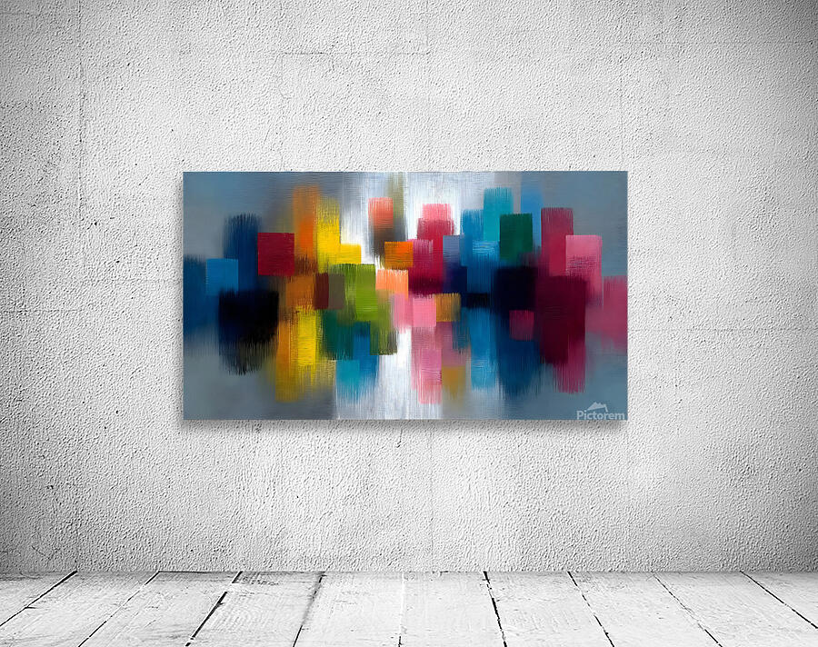 City Echoes - Color Block Abstract Print Wall Preview