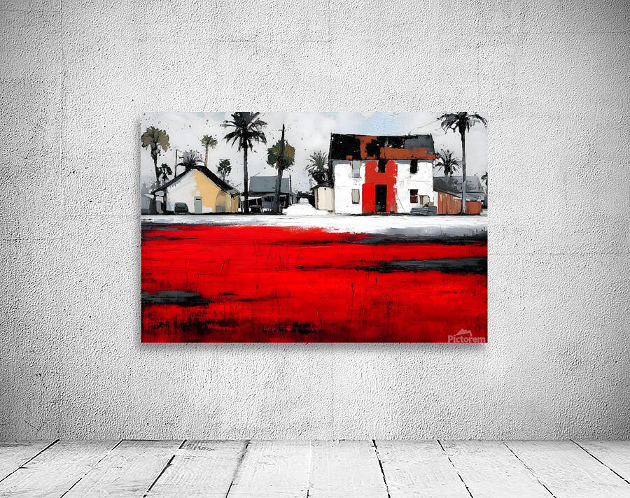 Crimson Lot - Coastal Village Print Wall Preview