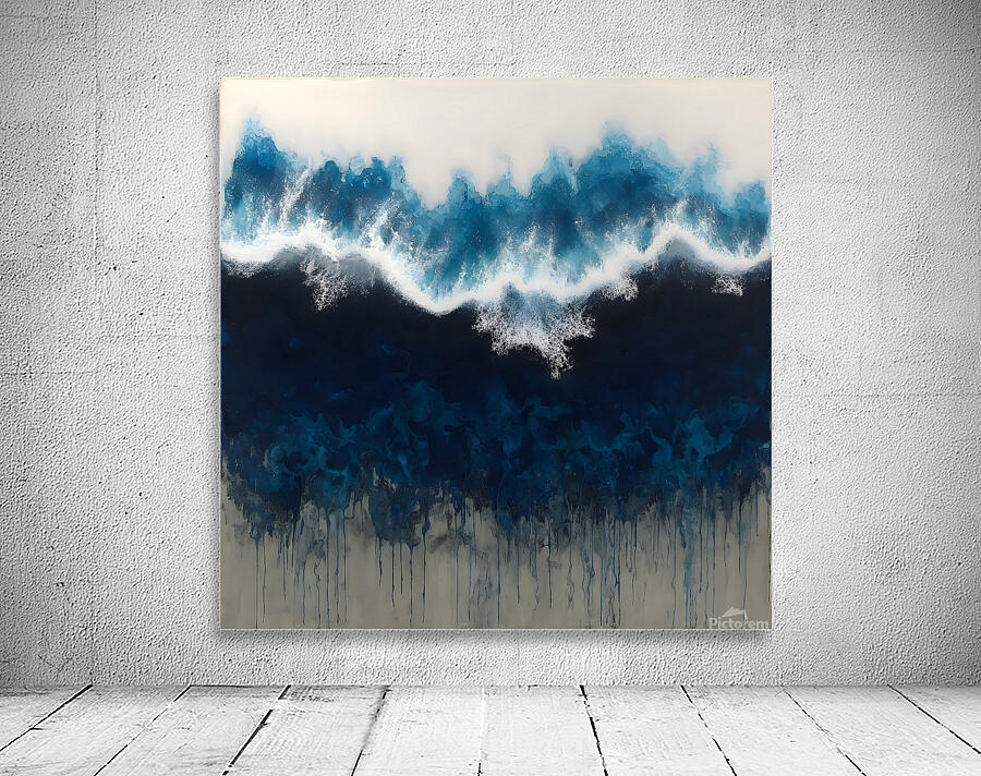 Deep Surge – Abstract Ocean Print Wall Preview