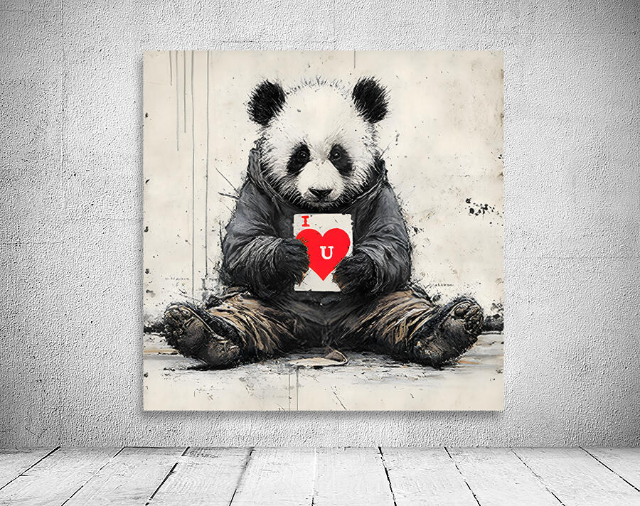 Street Panda – I Love You Print Wall Preview