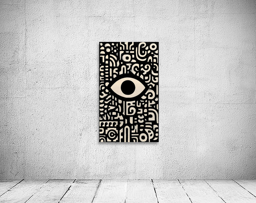 Eye in the Code – Abstract Symbolism Print Wall Preview