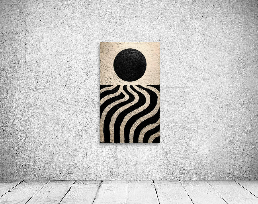 Eclipse Horizon – Minimalist Wave Print Wall Preview