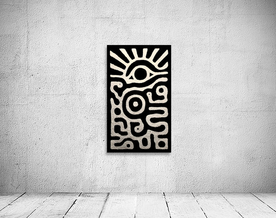Eye of the Ancients – Tribal Abstract Totem Print Wall Preview