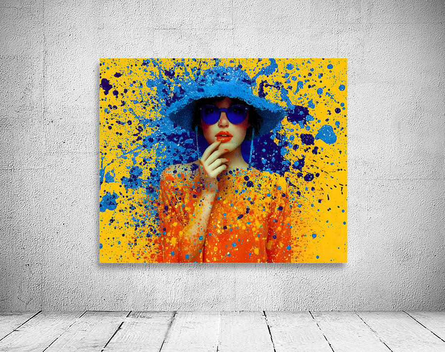 Vivid Rebellion – Color Splash Portrait Print Wall Preview