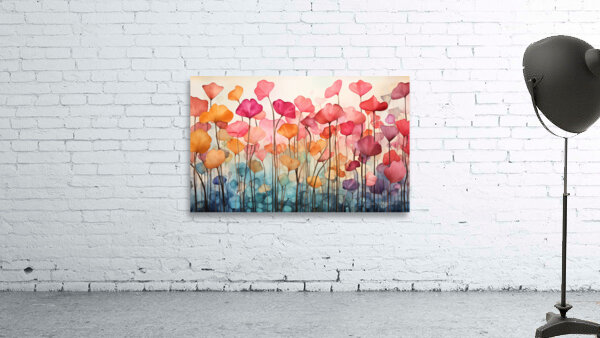 Petals in Paradise – Pastel Garden Abstract Print Wall Preview