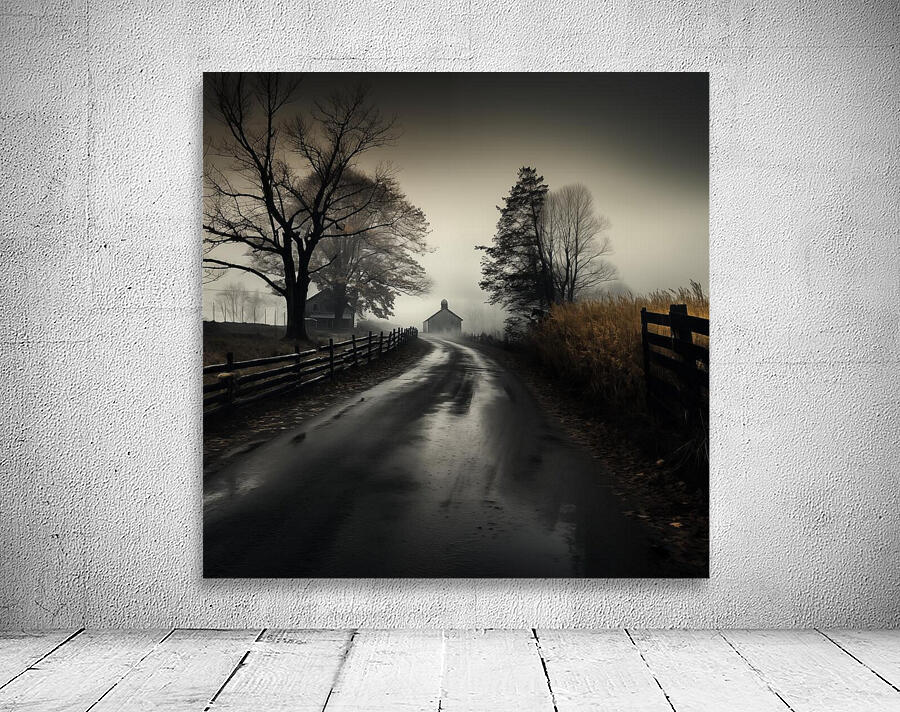 After the Rain – Moody Country Road Print Wall Preview