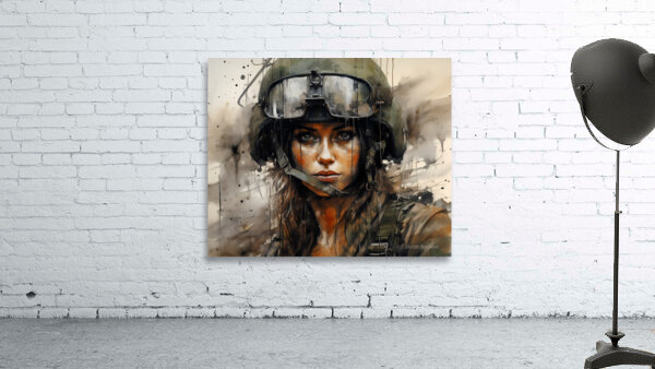 Field Ready – Modern Military Portrait Print Wall Preview