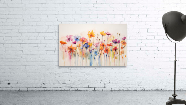 Candy Drip Garden – Abstract Floral Print Wall Preview