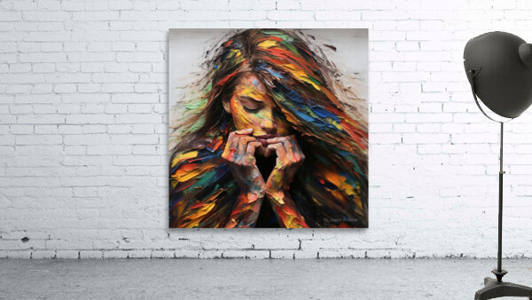 Chromatic Strokes – Abstract Color Field Art Print Wall Preview