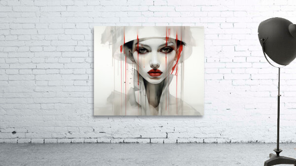 Psychosis – Abstract Expression Portrait Art Print Wall Preview