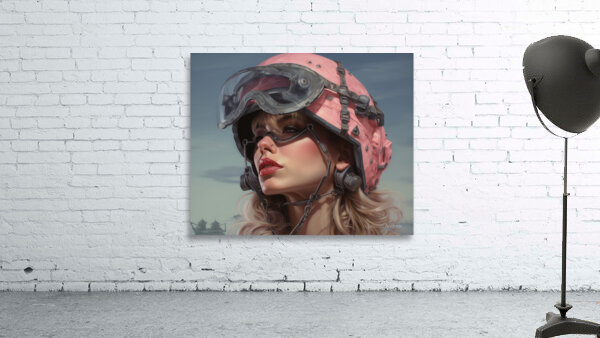 Woman Of War - Tactical Visor Portrait Art Prints Wall Preview