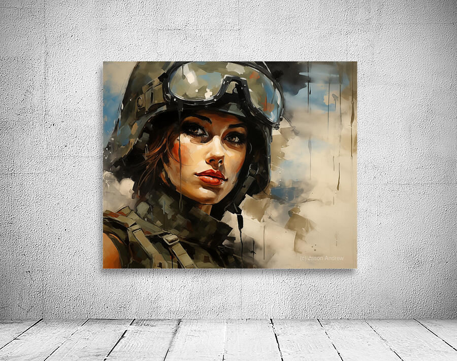 Woman of War – Contemporary Figurative Art Print Wall Preview