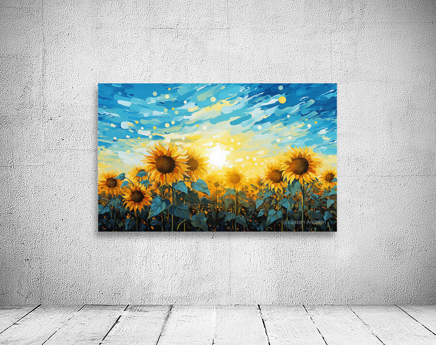 Resonance – Sunflower Field Art Print Wall Preview