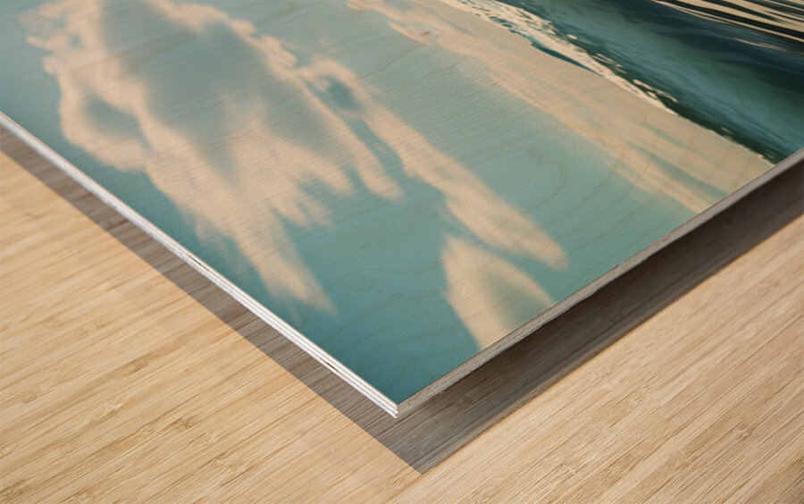 Beach – Modern Seascape Art Print Wood print