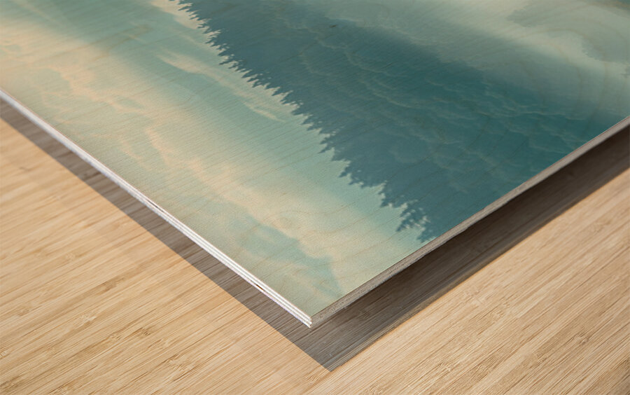 Keeper of the Valley - Misty Meadow Tree Art Prints Wood print