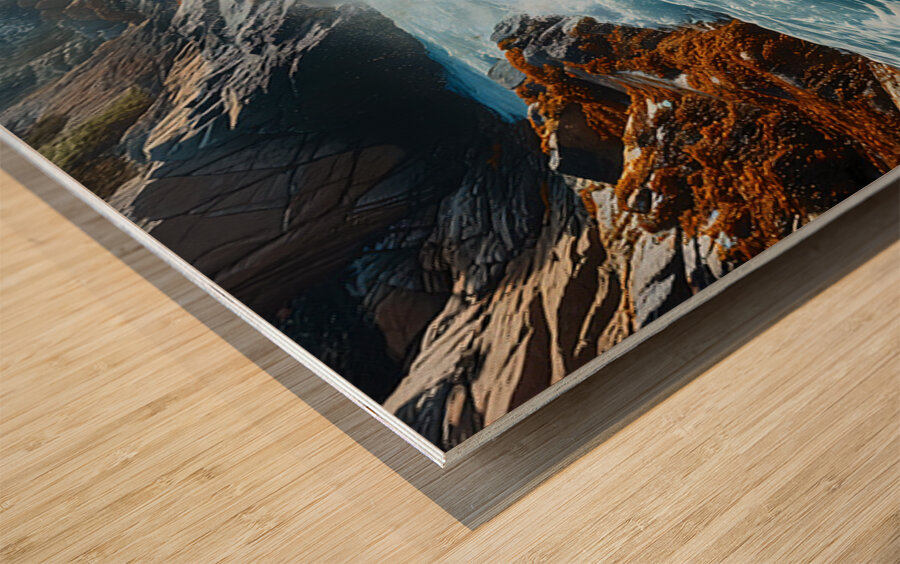 And the Sea Roared - Dramatic Ocean Wave Art Prints Wood print