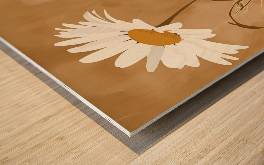 Wild Wild Daisies - Rustic Daisy Floral Art Prints Wood print