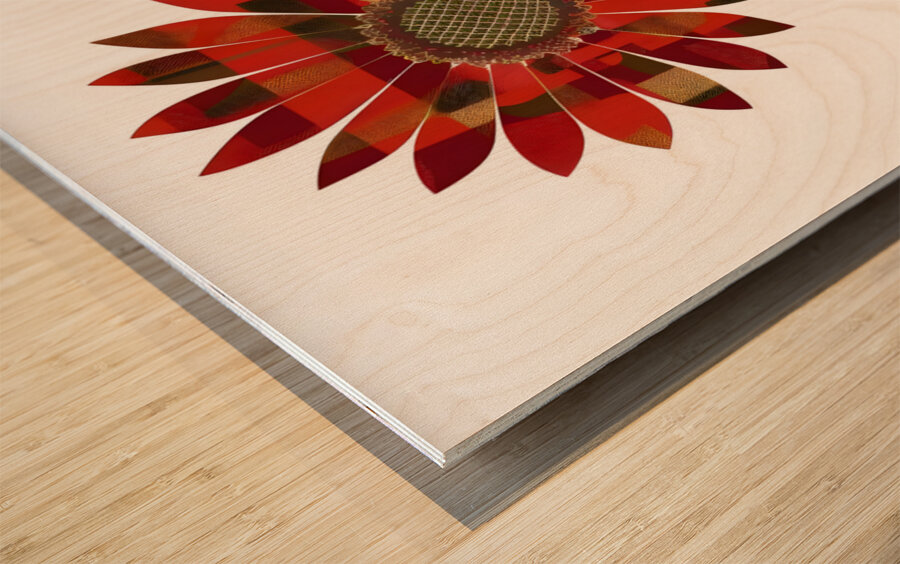 Plaid Botanica 22 - Contemporary Floral Art Prints Impression sur bois