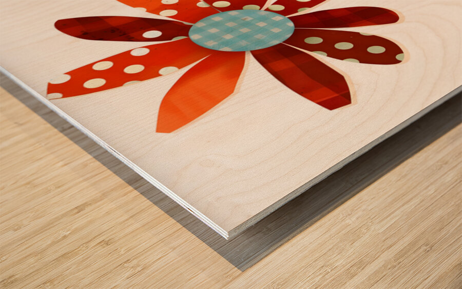 Plaid Botanica 20 - Graphic Floral Art Prints Impression sur bois