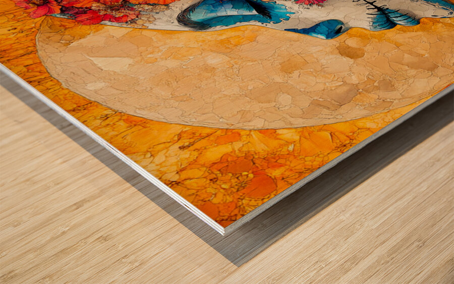 Cempasuchil Eterna - Eternal Marigold - Marigold Floral Art Prints Wood print