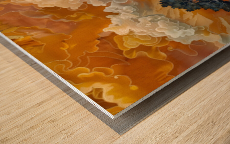 Shikisai No Kaze 色彩の風 - Winds Of Color - Japanese Abstract Landscape Art Prints Wood print