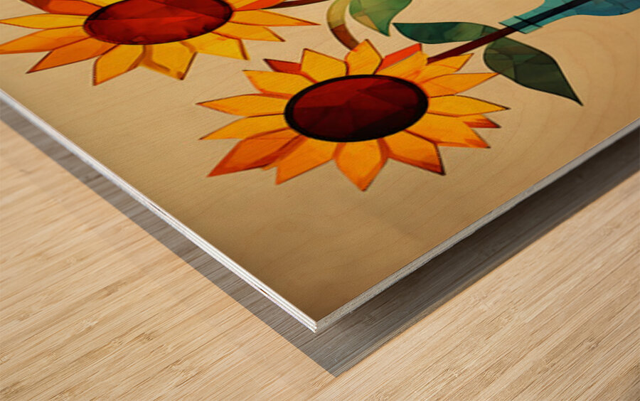 Hold The Line - Sunflower Row Art Prints Wood print