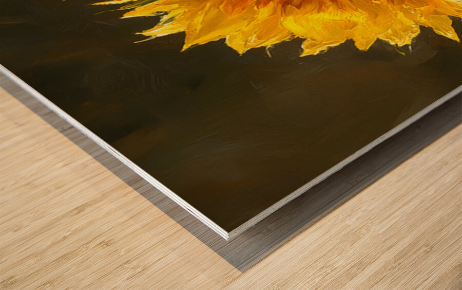 Grace Doree - Golden Grace - Sunflower Portrait Art Prints Wood print