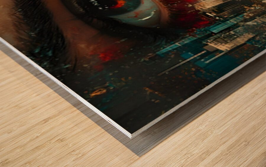 I See Therefore You Are - Surreal Eye Portrait Art Prints Impression sur bois