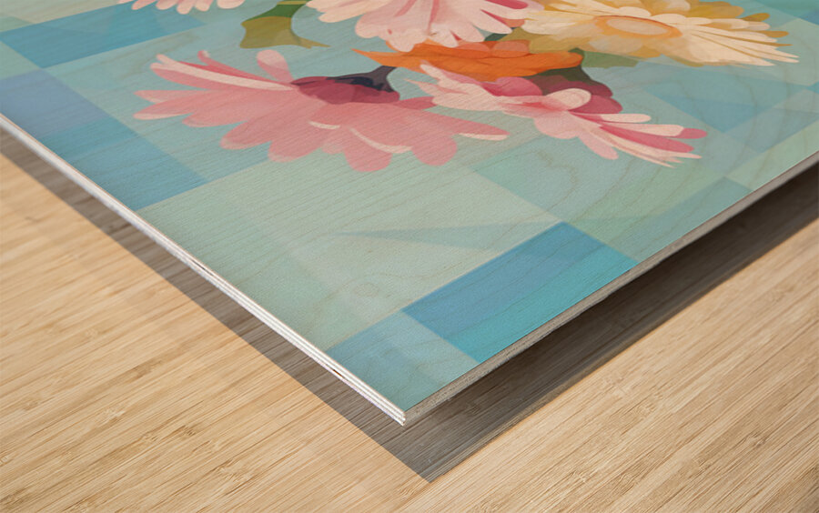 Verre De Lumiere - Glass Of Light - Glass Vase Floral Art Prints Wood print