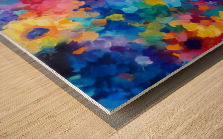 Sinfonia Di Colori - Symphony Of Colors - Vibrant Floral Art Prints Wood print