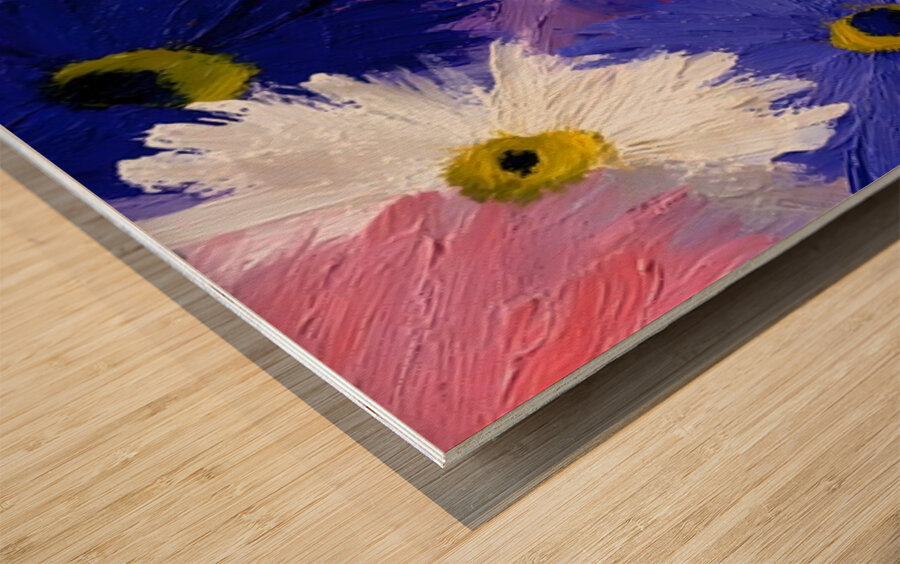 Palette En Fleurs - Palette In Bloom - Abstract Floral Art Prints Impression sur bois