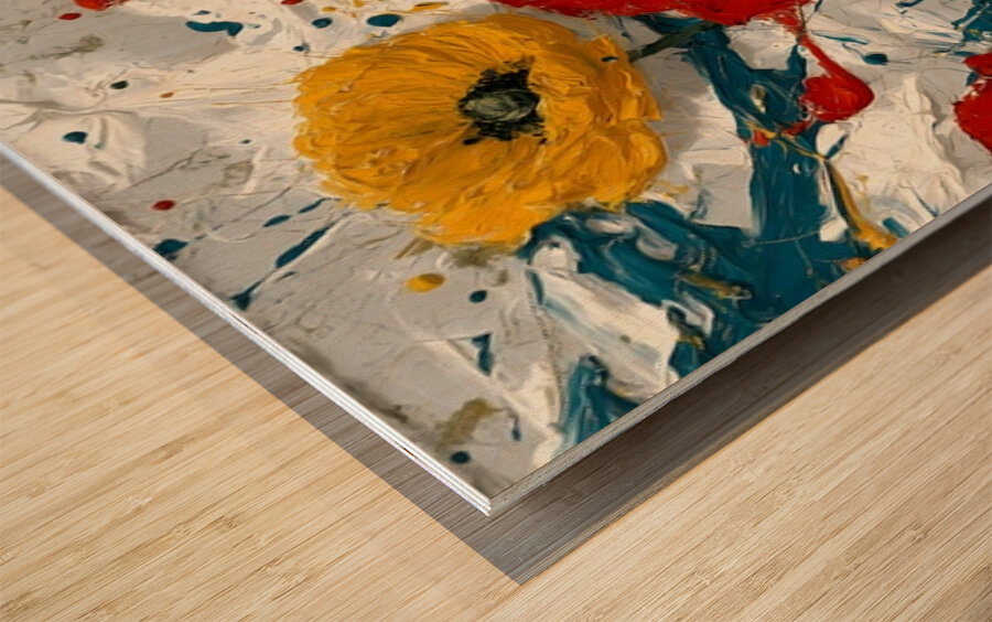 Fleurs En Mouvement - Flowers In Motion - Dynamic Floral Art Prints Wood print