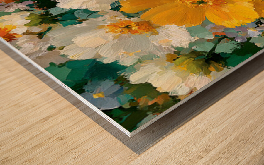 Fleurs Elegantes - Elegant Blooms - Classic Floral Art Prints Wood print