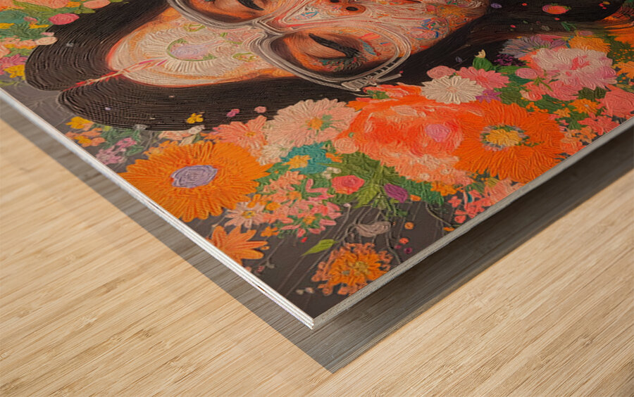 Pensamientos Florales - Floral Thoughts - Pop Surreal Floral Art Prints Wood print