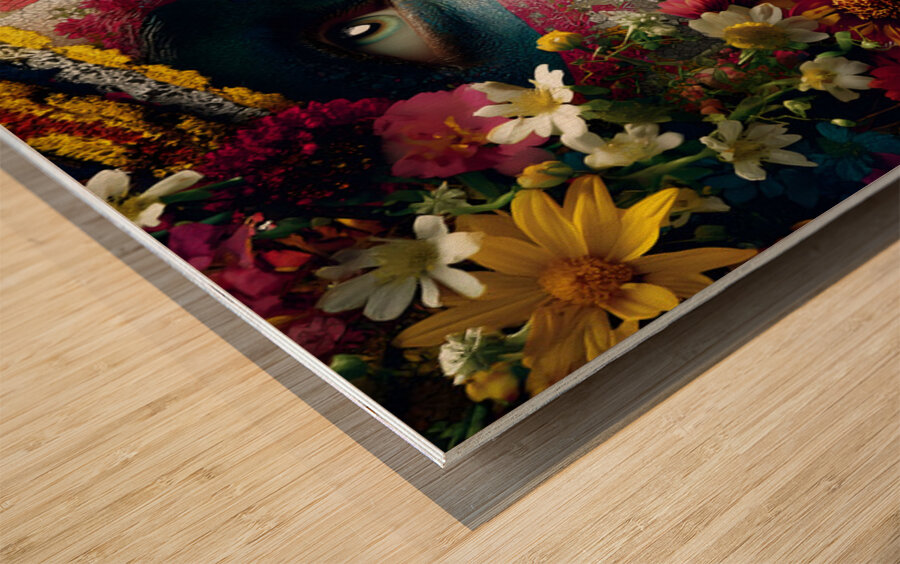 La Reina De Las Flores - The Queen Of Flowers - Pop Surreal Floral Art Prints Wood print