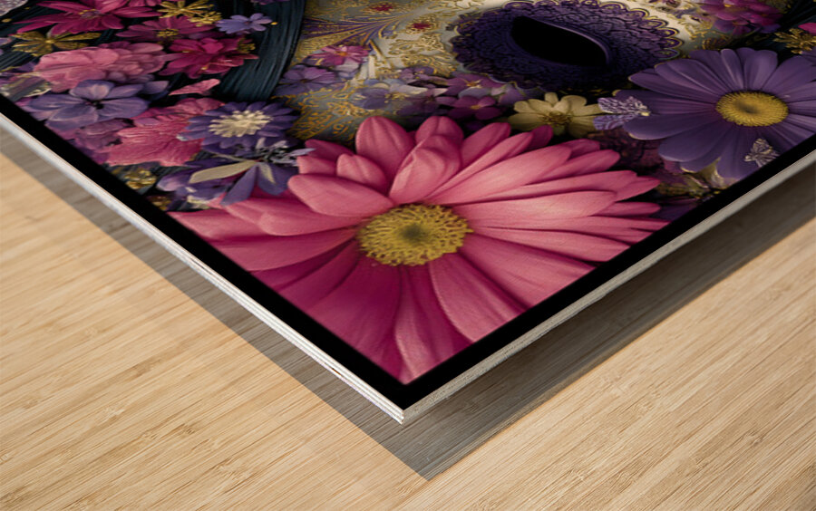 Silencio Floral - Floral Silence - Pop Surreal Floral Art Prints Wood print