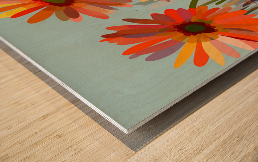 Champs De Lumiere - Fields Of Light - Modern Floral Art Prints Wood print