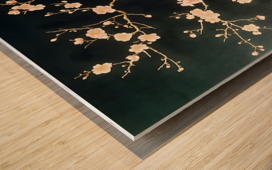 Sakura No Saku 桜の咲く - Blossom In Stillness - Japanese Cherry Blossom Art Prints Wood print