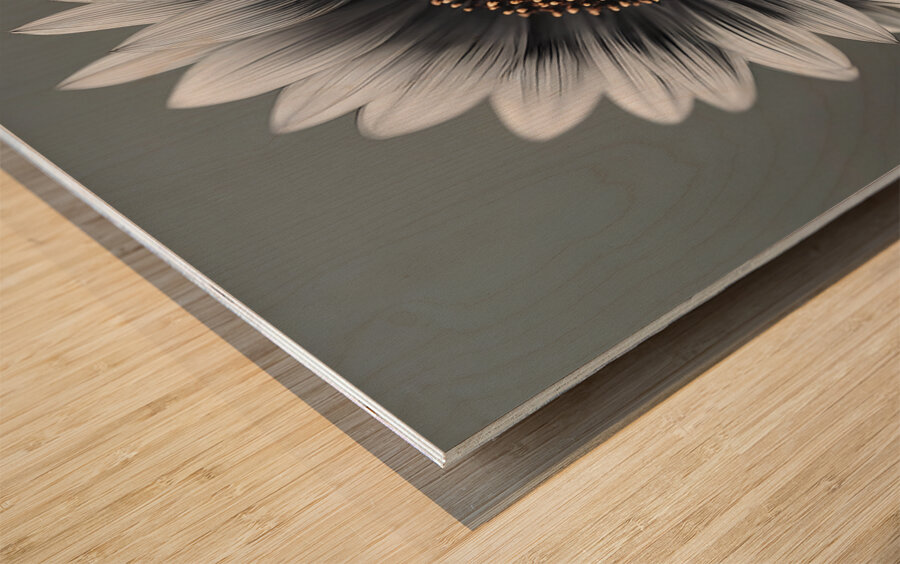 Sunflower Selfie 19 - Sunflower Portrait Art Prints Wood print